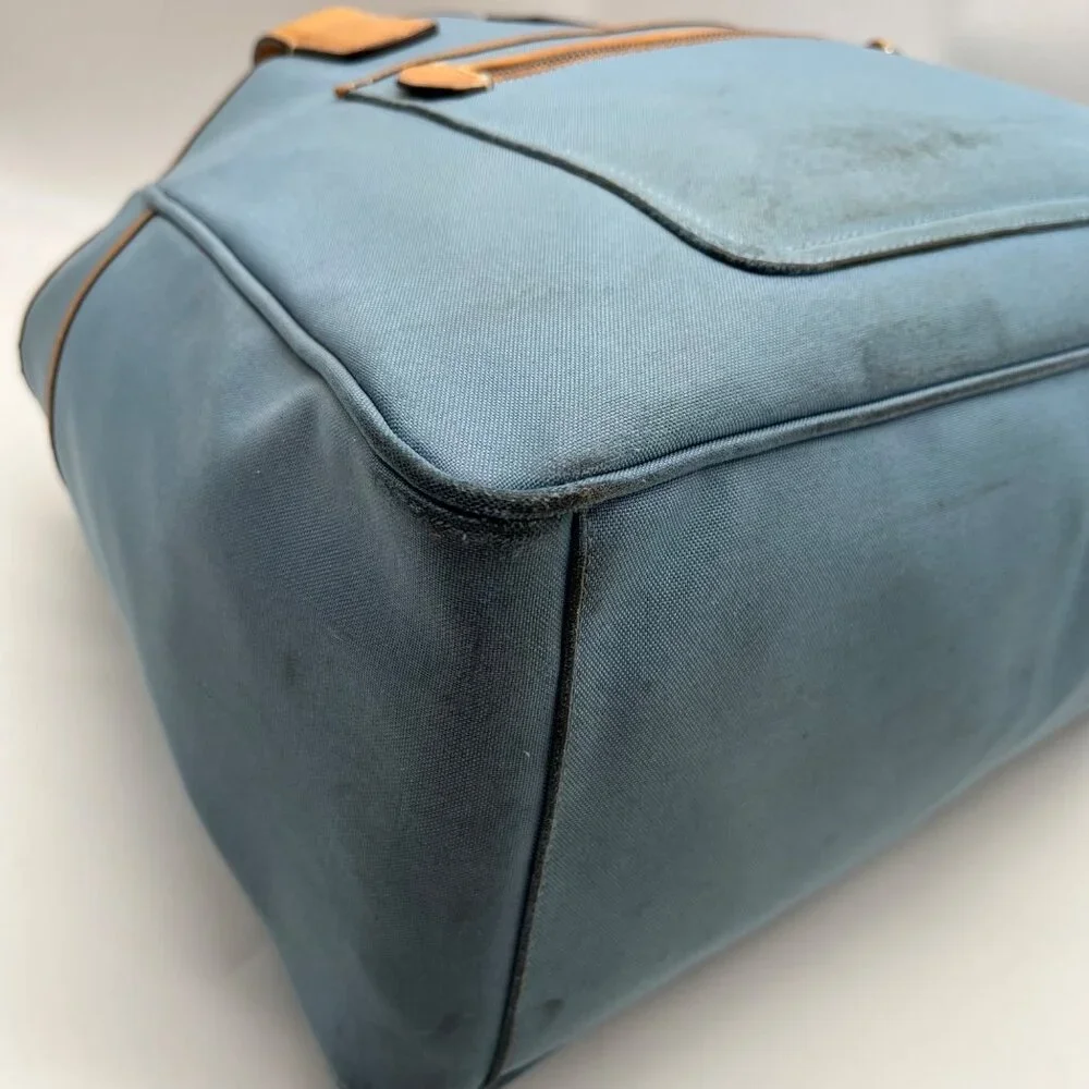 Coach Blue And Tan Fabric Diaper Bag 5975